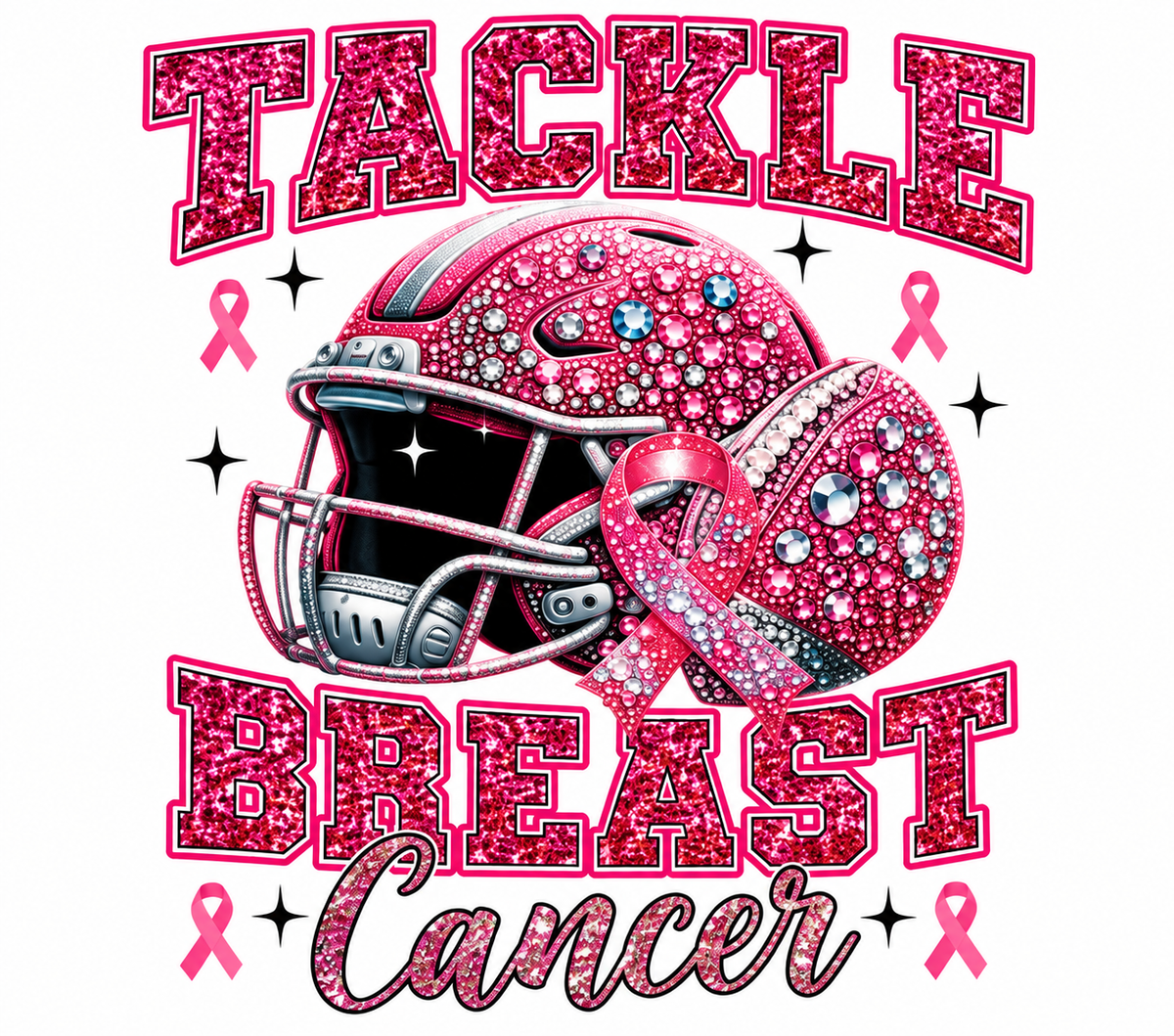 Tackle Breast Cancer Sublimation Design